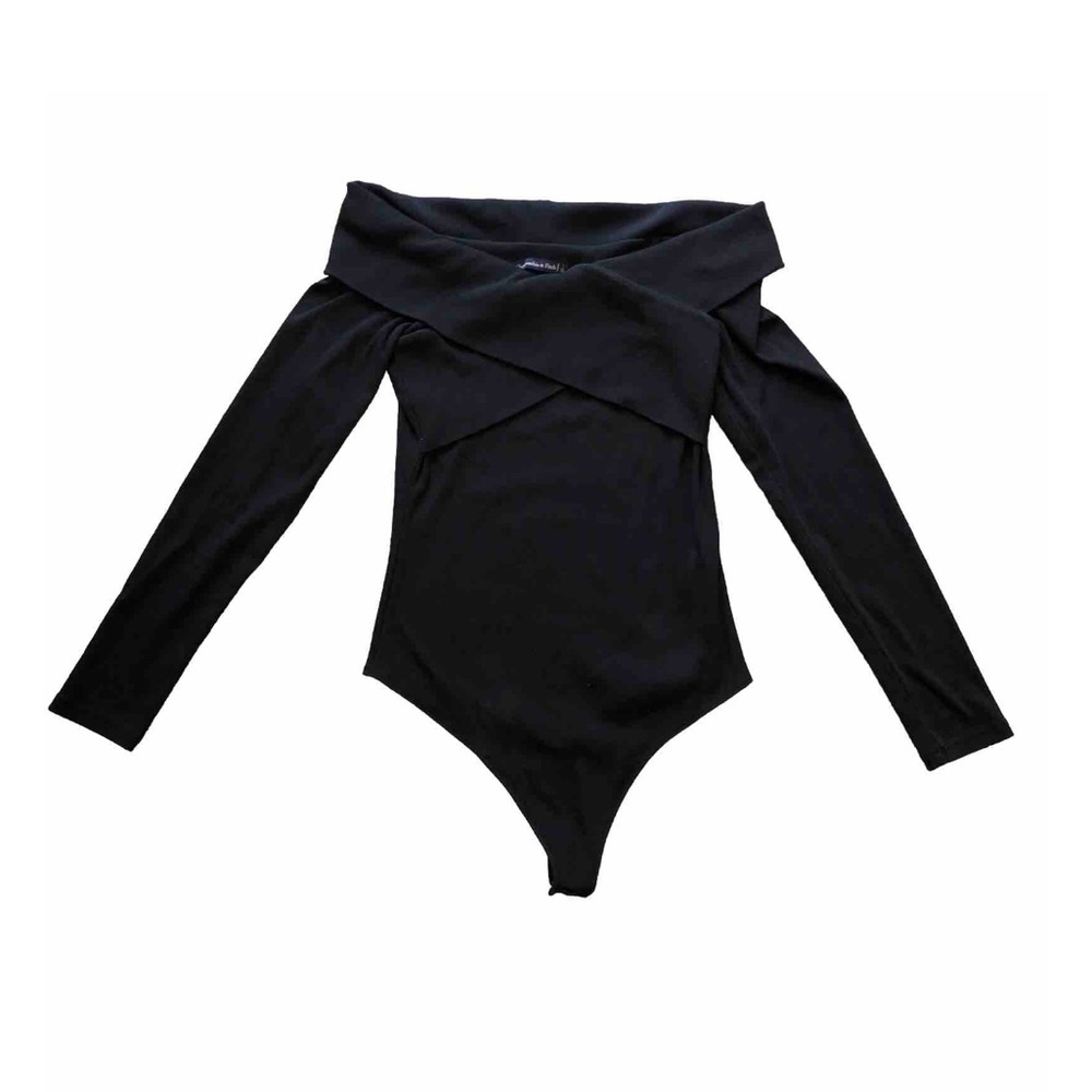 Abercrombie & Fitch Black Off-Shoulder Bodysuit